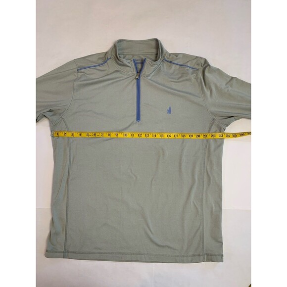 Johnnie-O Shirt Mens Size XL Gray Prep-Formance 1/4 Zip Golf Pullover Stretch - Picture 4 of 6
